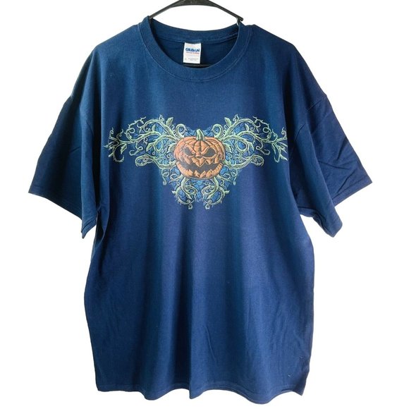 Halloween Shirt Jack O Lantern Pumpkin Vine Unisex XL NEW Custom Orders Possible - Picture 1 of 3
